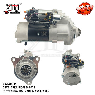 Moteur de démarrage QDJ2880P pour SY485 24V 11T 9KW M009T82071