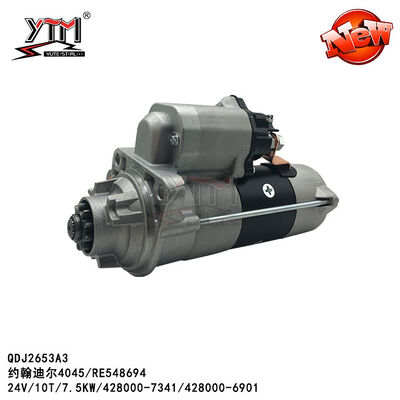 QDJ2653A3 démarreur 24V 10T 7,5 kW Pour John Deere 4045 4280007341 4280006901