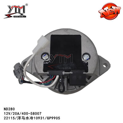 ALTERNATEUR ND280 22115 10931/GP9905/12V/20A/400-58007 pour refroidissement par eau Yanmar