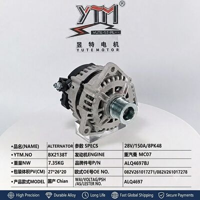 Alternateur de camion 28V 150A ALQ4697 ALQ4697BJ Remplacement 082V261017271 082V261017278 Adapté à Sinotruk HOWO