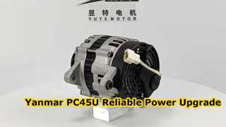 Présentation de l'alternateur 4D84E 12 V 60 A pour moteur YANMAR PC45-U 119836-77210 11983677210 pour vous